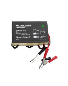 Mascot 2140 12V/4A 3-Step SLA Battery Charger with timer, IP67, fixed EU mains lead