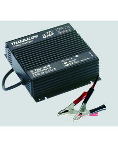 Mascot 9840 12V/5A 3-Step SLA Battery Charger with timer, fixed EU mains lead